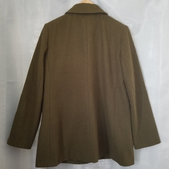 Old Navy Double Breasted Coat Olive Brown Medium - Picture 6 of 8